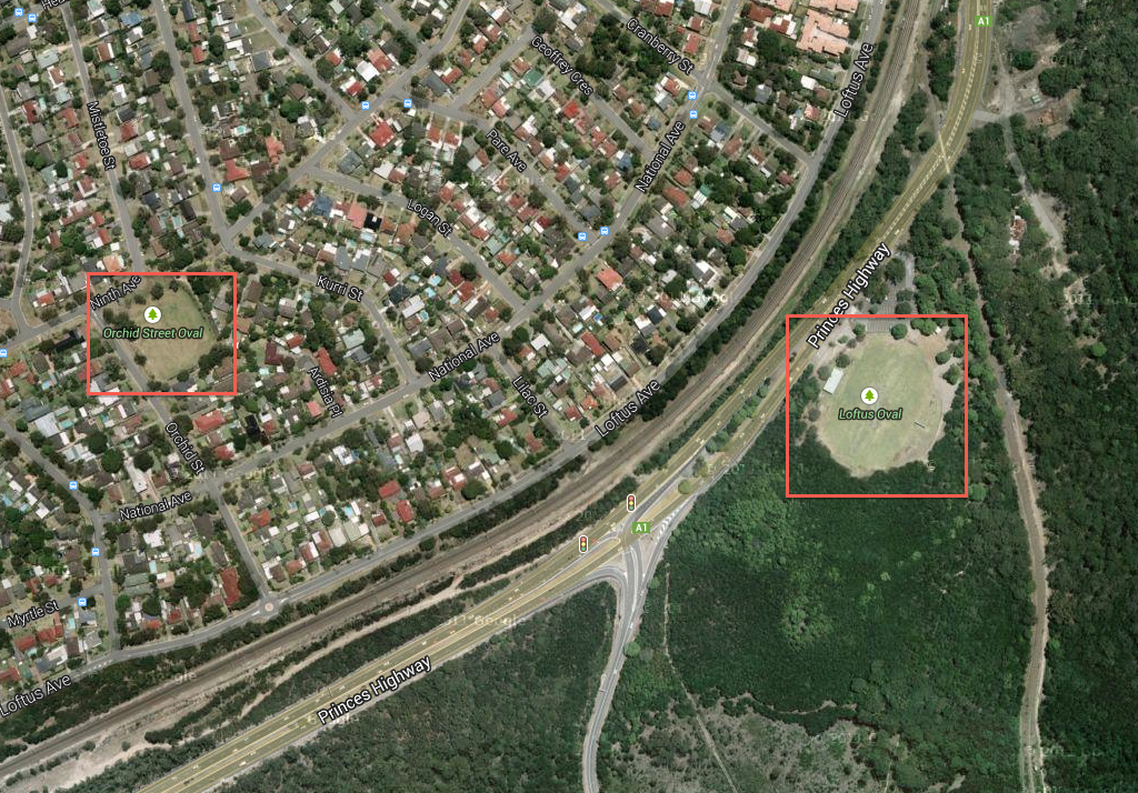 Loftus Oval and Orchid St Oval 
